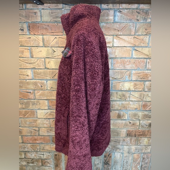 Pendleton Woolen Mills Fuzzy Zip Jacket Maroon M - Picture 7 of 14